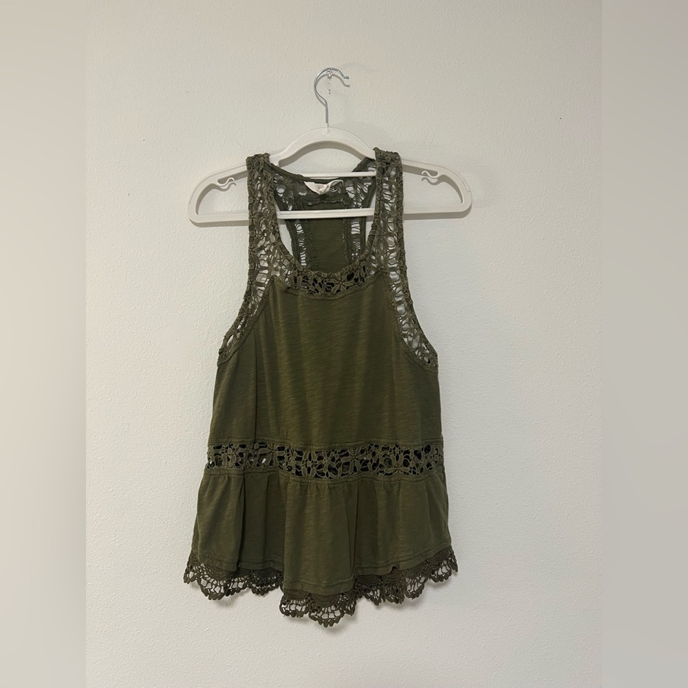 Sun & Shadow Green Tank